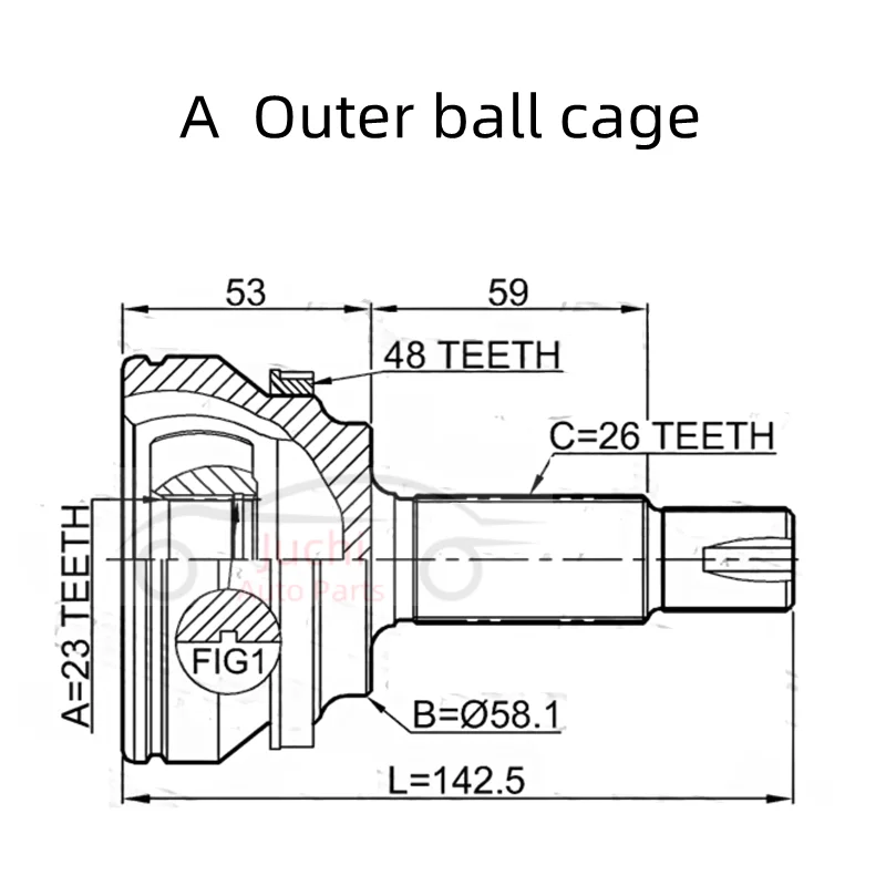Ball Bearings Car Axle Ball Cage For 2009-2017 Year Geely Emgrand EC7 EC715 EC718 EC7RS EC7RV