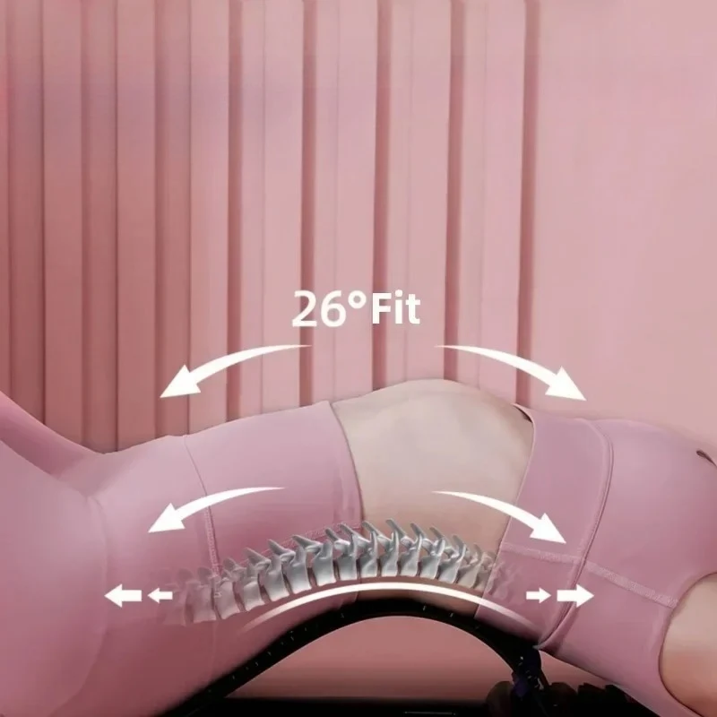 Home Back and Lumbar Stretching Device Yoga Fitness Waist Stretching Massager Back Exercise Traction Back Opening Device