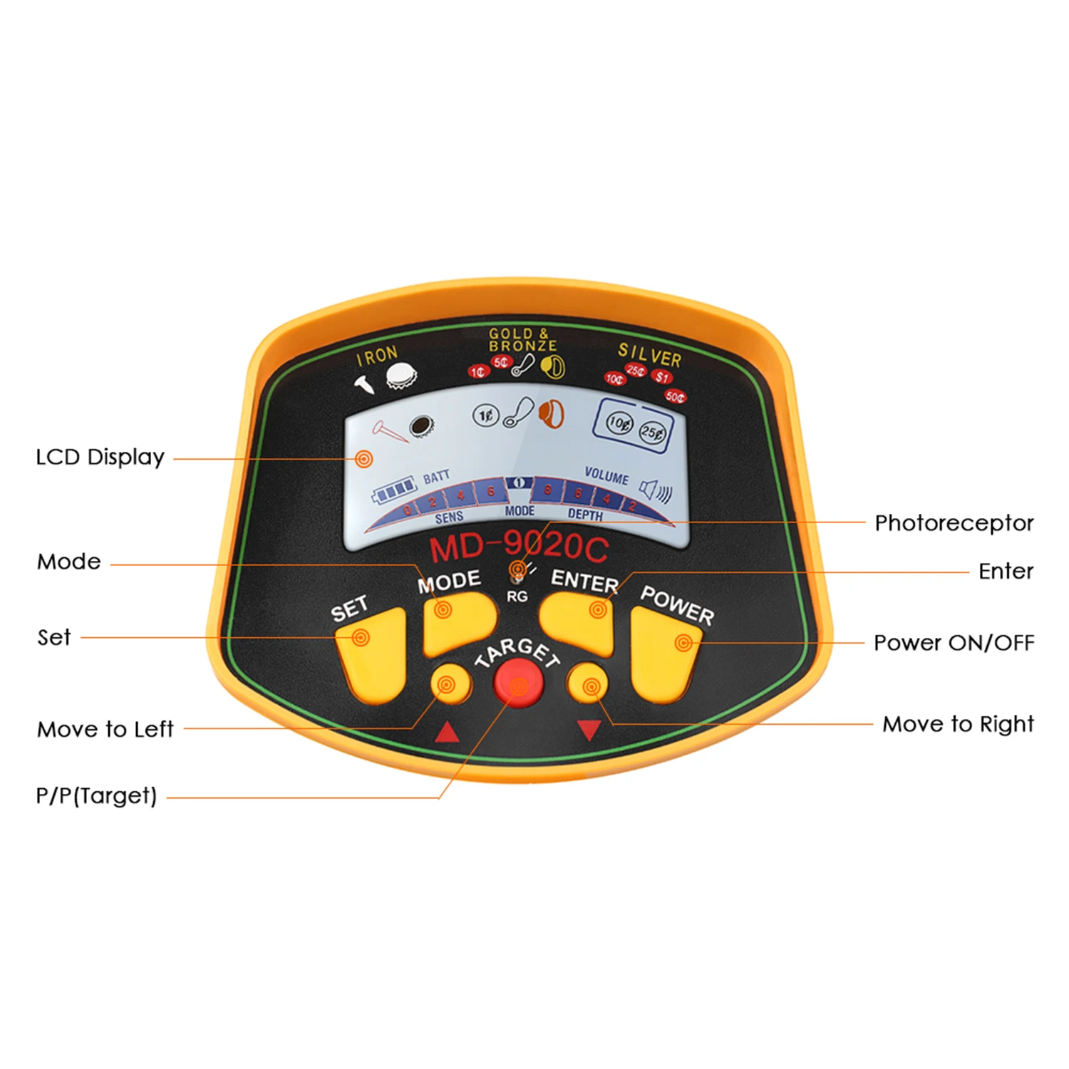 Metal Detector Professional High Sensitivity Waterproof Underground