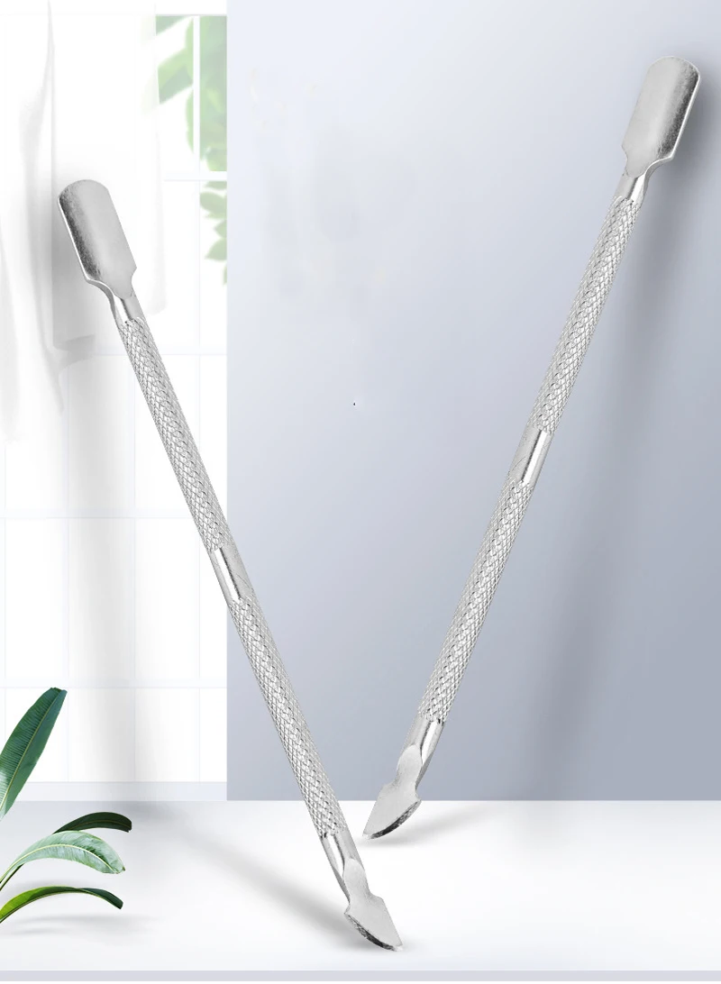 20/50個 ステンレス鋼のキューティクルプッシャー,/バッチ,ダブル