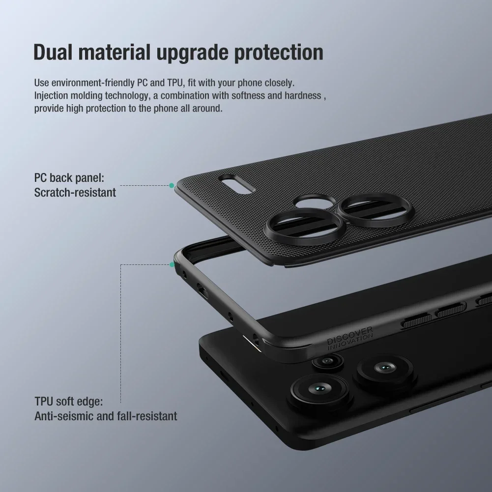Nillkin for Xiaomi Redmi Note 13 Pro Plus 5G Case Frosted Pro 360 PC TPU Bumper Matte PC TPU full Back Cover 3