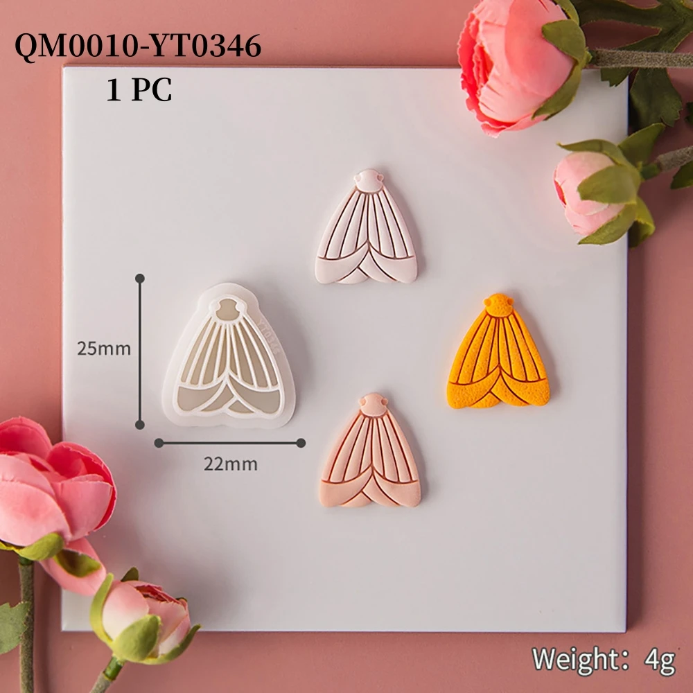 Schmetterlings-Ton-Ausstecher-Set – individuell gestaltet, Boho-Stil, hohle Ohrringe mit zartem Schleifendetail für die Schmuckherstellung – Detail 10