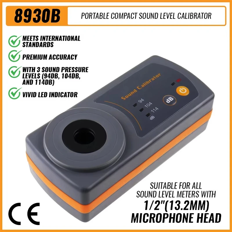 Calibratore Di Livello Sonoro ND9B – 94/114 DB Per Microfoni 1" E 1/2", Standard ANSI S1.40