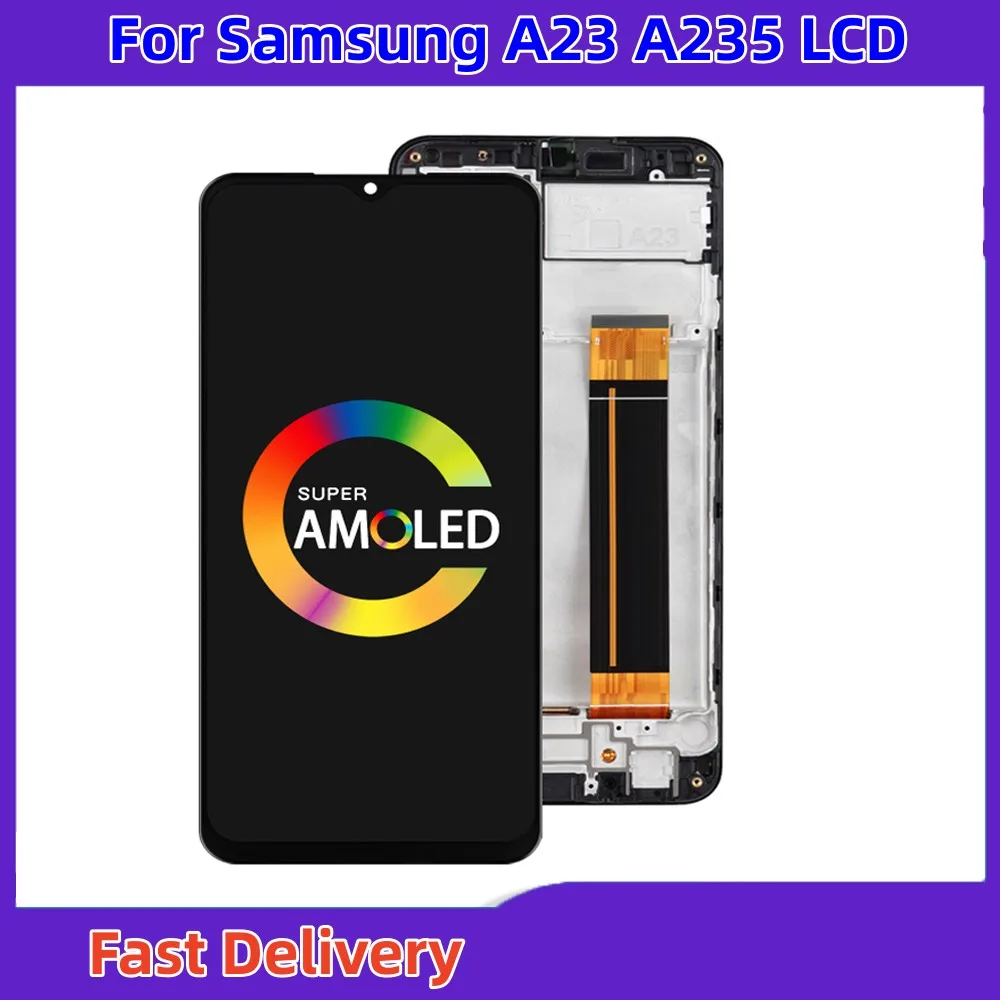 

Cell Phones & Accessories Original For Samsung Galaxy A23 4G A235 A235F LCD Touch Screen Digitizer Replacement with frame