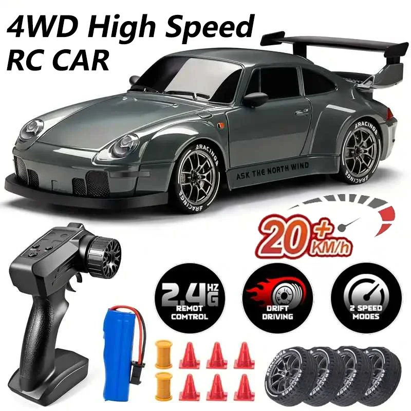 4WD Remote Control Drift Car Full Size 1:24 Mini Remote Control Racing Car Model 2.4G Radio High Speed ​​RC Boy Toy Gift remote control car