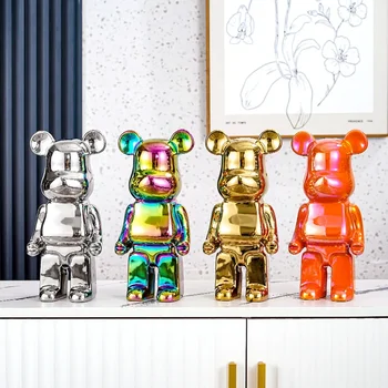 Wohnaccessoires Keramikfigur "Bär Brick" - Moderne nordische Wohnzimmerdekoration