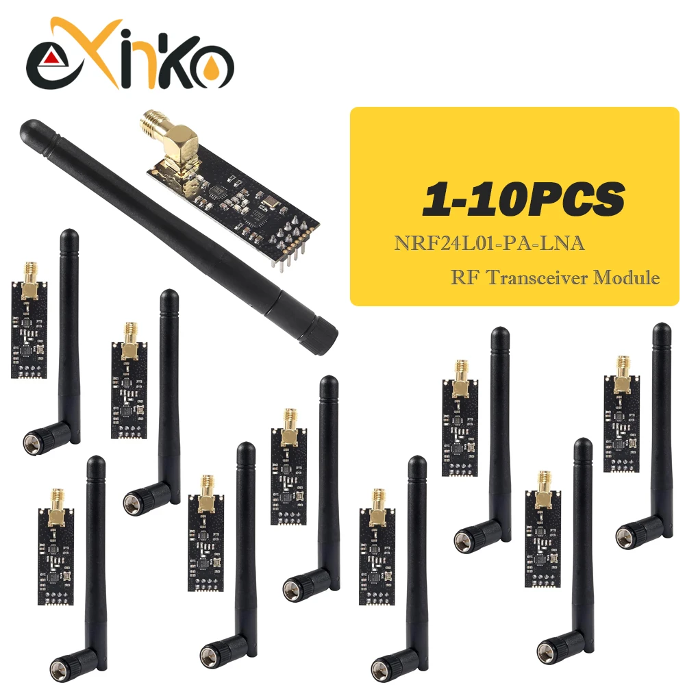 1-10PCS NRF24L01+ 2.4G wireless data transmission module 2.4GHz NRF24L01 upgrade version NRF24L01+PA+LNA 1000 Meters For Arduino 3