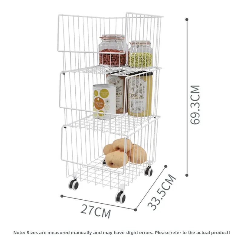Armazenamento de cozinha ra unidade de elving de metal móvel grande capacidade design em camadas com rodas ferramenta criativa de organização de sala