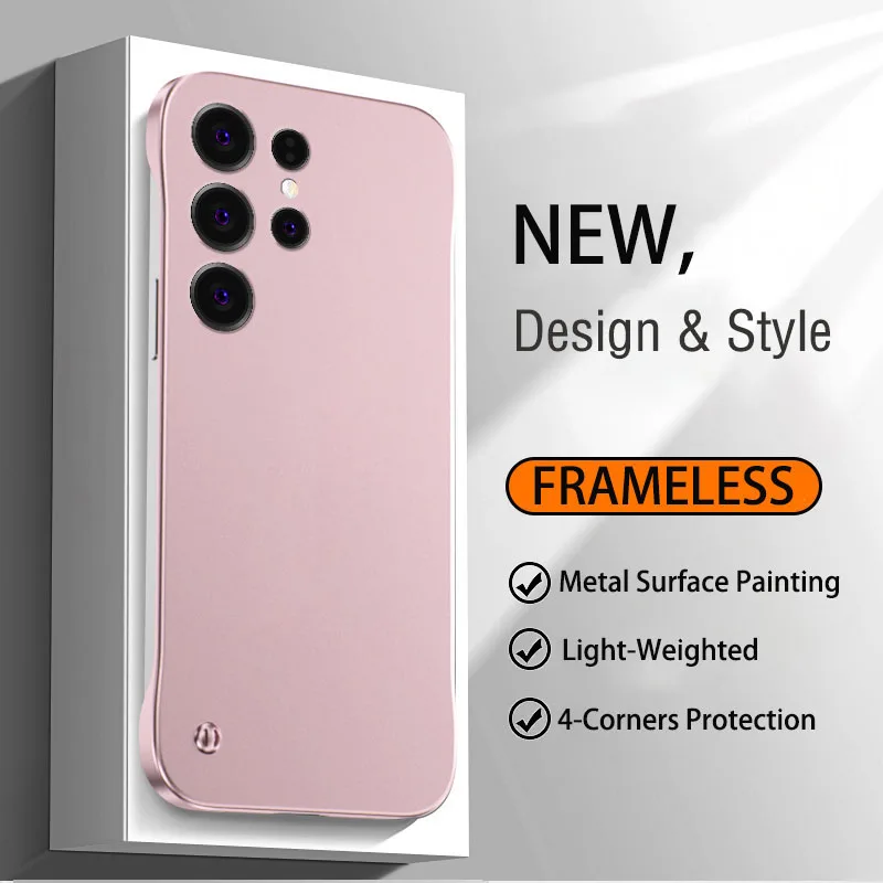 Ultra Thin Frameless Metal Surface Phone Case - Full Cover Premium Protection
