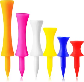 50pcs Plastic Golf Castle Tees – Mixed Heights Unbreakable 1