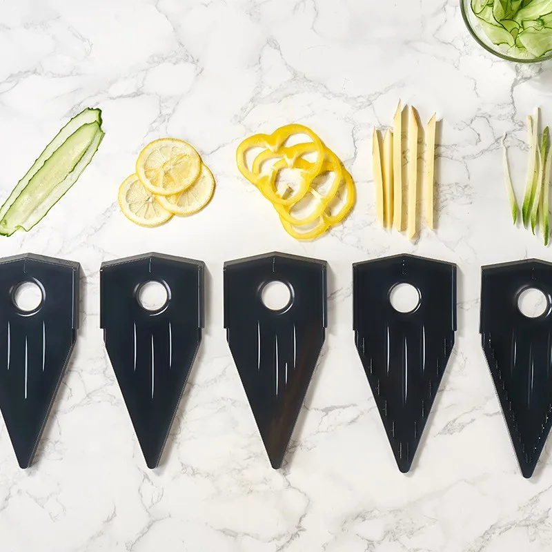 Multifunctional V Shape Slicer Stainless Steel Slice Chopper Fruit & Vegetable Cutter with 5 Blades kitchen Tool