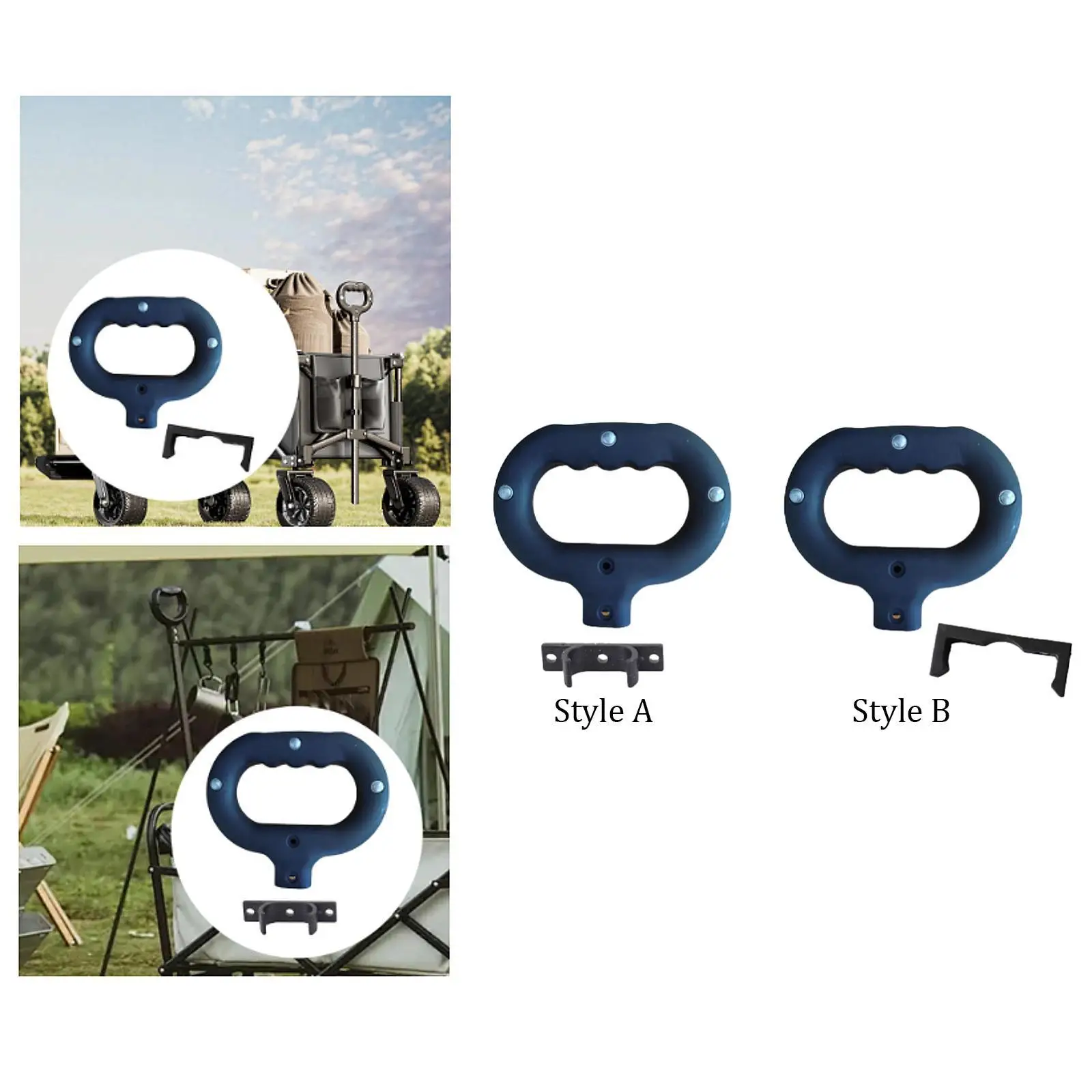 Wagon Cart Handle Replacement Accessory for Garden Shopping Trolley 6x5inch