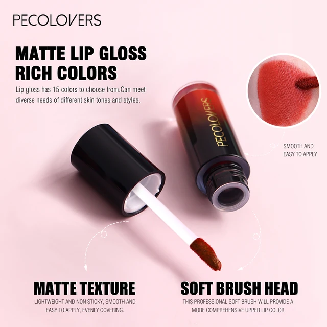 Multiple Colors Matte Velvet Lip Gloss, Waterproof Long-lasting Non-stick Cup,smooth Lipstick To Apply High Color Rendering