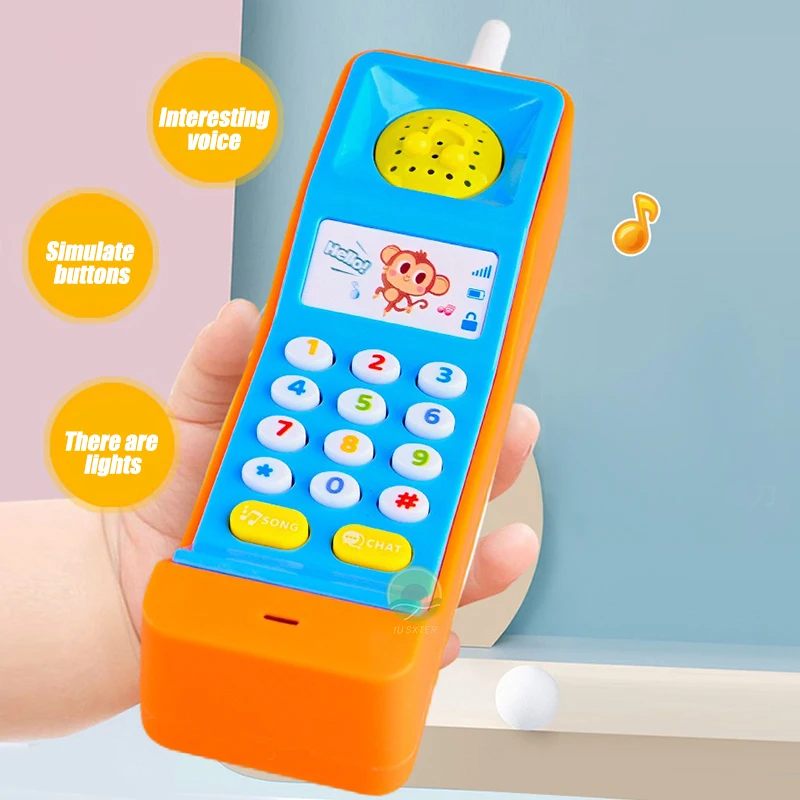Baby Phone Toys Children's Musical Electronic Mobile Phone With Sound Light Game Educational Kids 18 Months Brithday Gifts 4