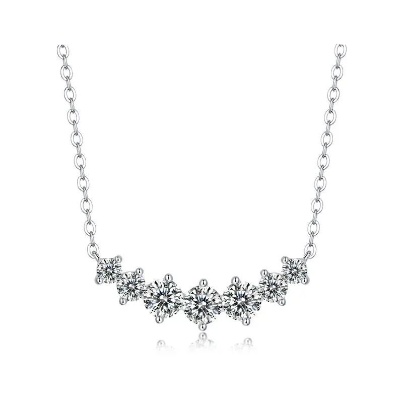 

S925 Sterling Silver Moissante necklace mo SangShi necklace live summer hot spot wholesale source factory clavicle chain