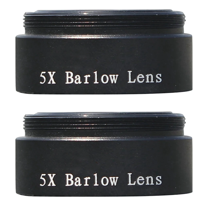 2X Barlow Lens 5X Per Qualsiasi Filettatura M28X0.6 Telescopio Da 1.25 Pollici Oculare Astronomia Estensore Diagonale Tubo O Adattatore Per Fotocamera