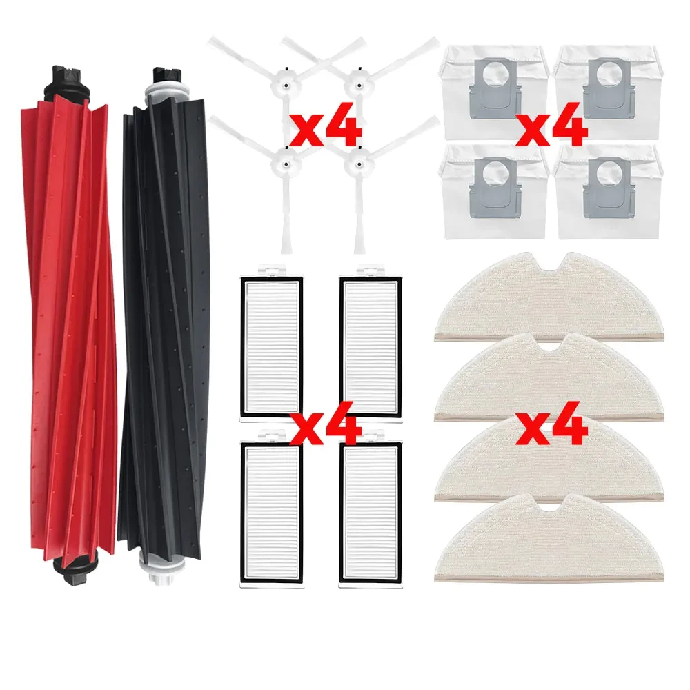 Roller Side Brush Filter Mop Dust Bag Accessories