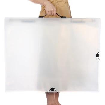 Raccoglitore per cartelle per poster di grandi dimensioni Collezione portatile a fogli mobili con tasche interne trasparenti Portafoglio organizer multistrato