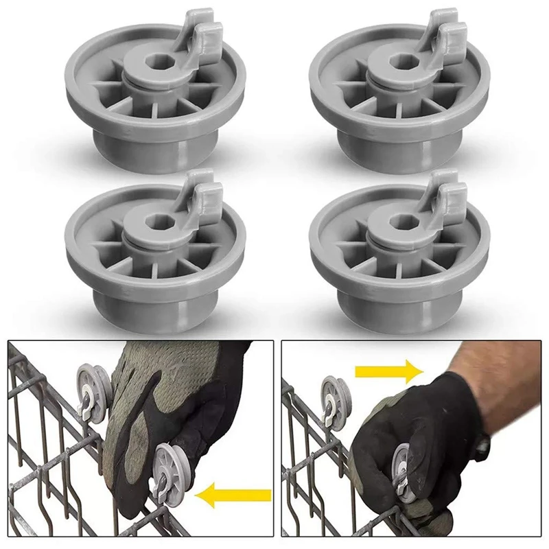 

4 нижних рельсовых колеса для посудомоечной машины для Neff и Siemens Grey 165314