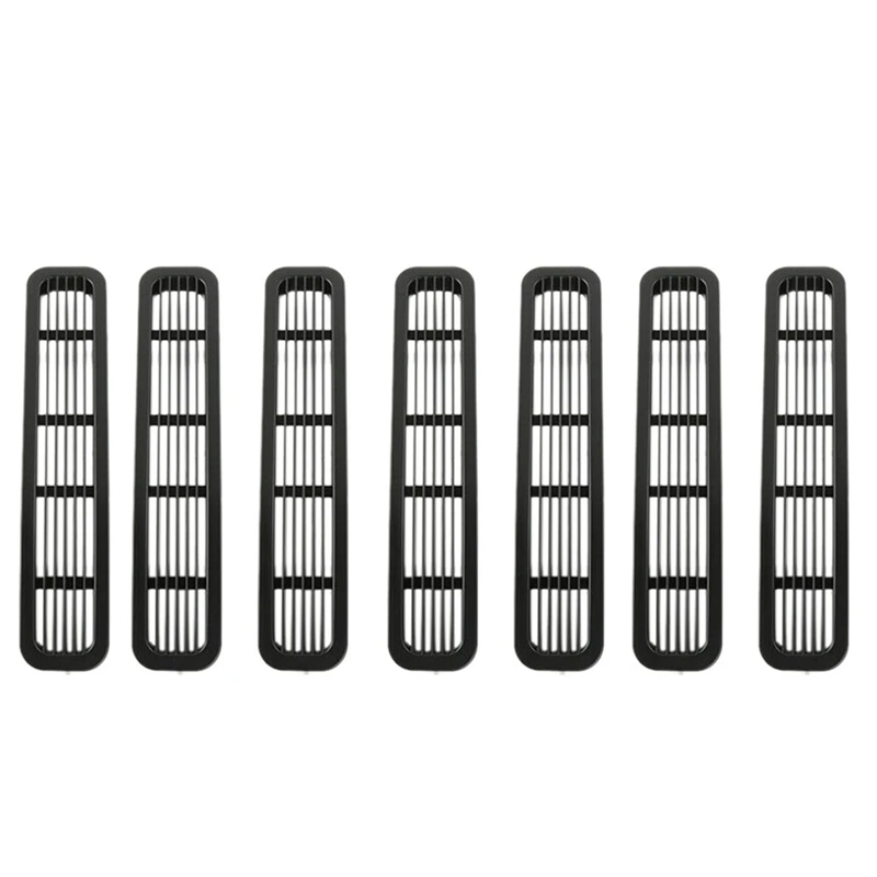 

7 шт., передняя решетка для Jeep Wrangler TJ и Unlimited 1997-2006