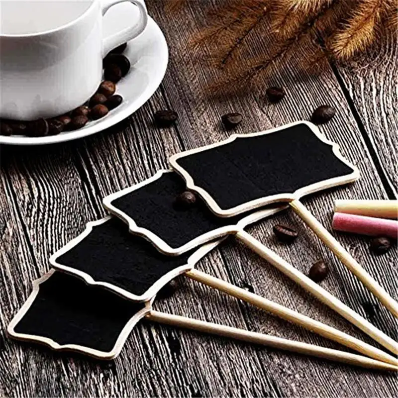 10pcs 6x8cm Mini Chalkboards Blackboard for Message Board Signs Chalkboard Price Tags Tag Blackboard