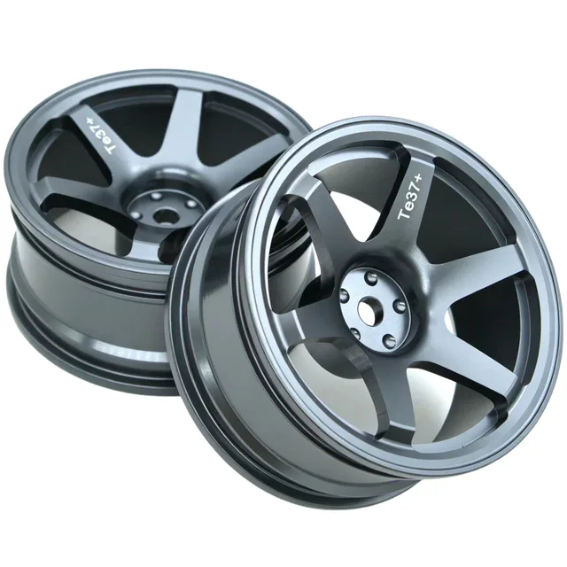 TxxRcss 1/10 RC Drift Tires And Aluminum Wheels Rims Rally Racing Tyres 12mm Hex for 1:10 Scale On Road Touring Street Car Tamiy 4