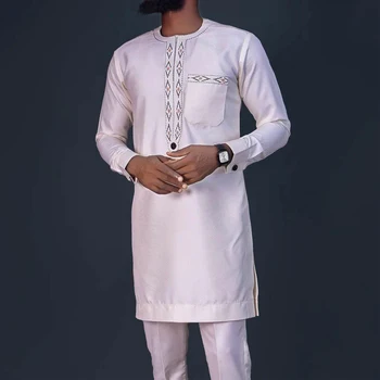 Alternative view of Segun Round Neck Embroidery Long Sleeve Kaftan Outfit