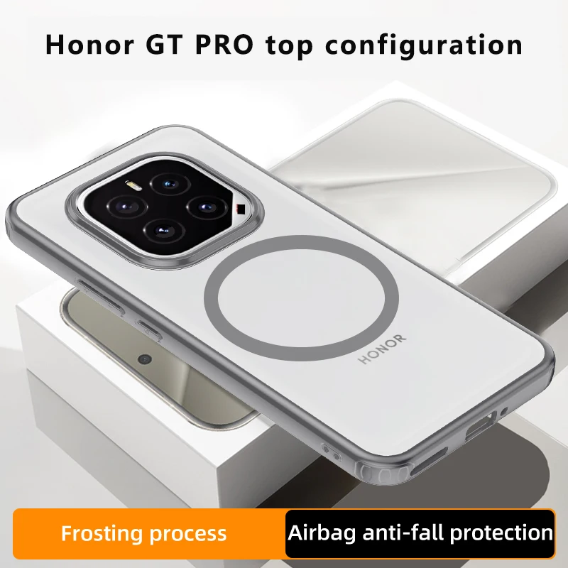For Honor GT Pro Crystal Clear Magnetic Anti-Scratch Phone Case with Soft TPU and Camera Protection