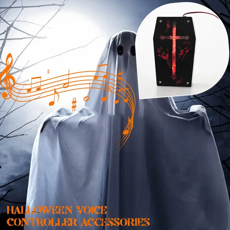 Sound Sensor Halloween Scream Speaker Horror Screaming Tricky Voice-activated Props Scary Sound Sensor for Party Decoration Play