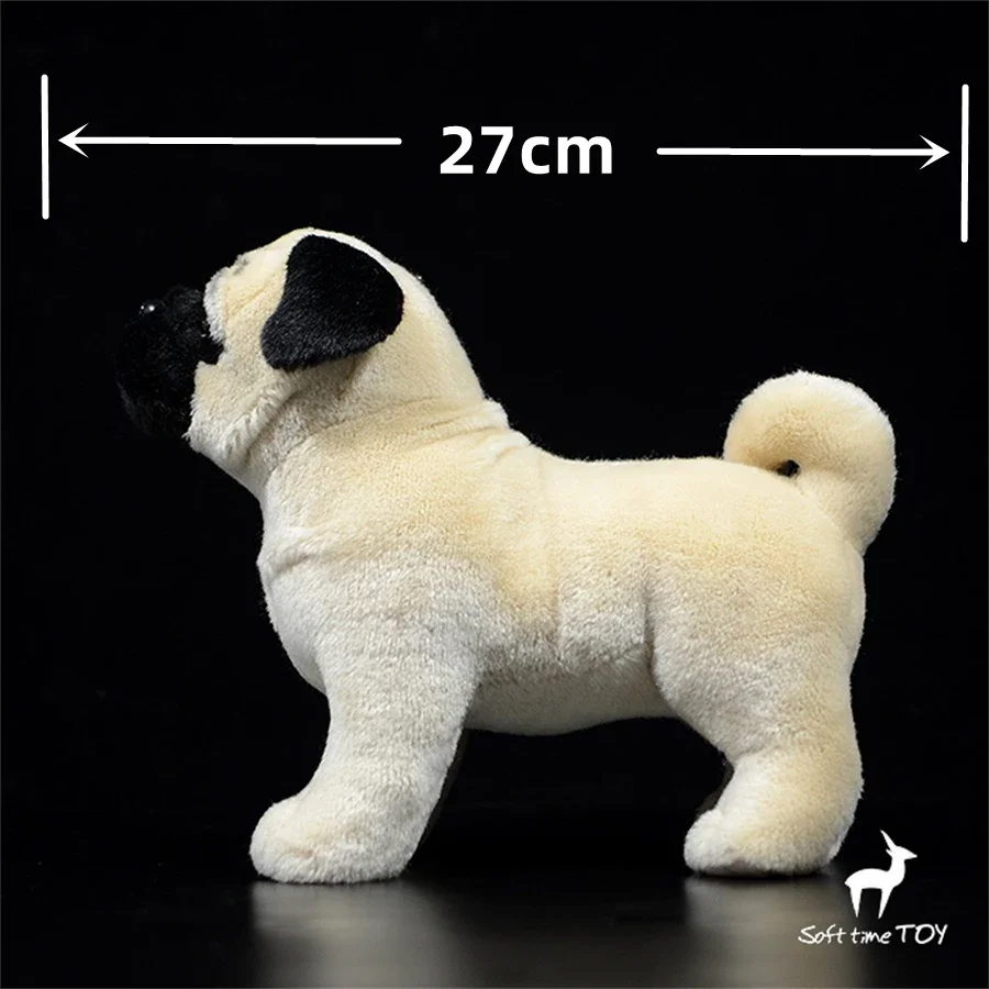 Pug Plush Toy High Fidelity Puggle Plushie Pekingese Pugs Dog Peluche Lifelike Stuffed Animals Simulation Doll Kawai Toy Gifts 2