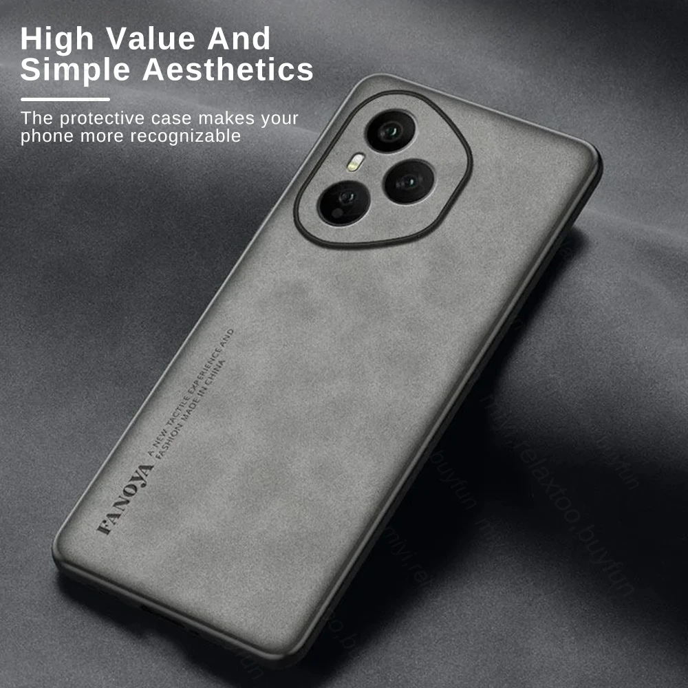 For Honor 400 Pro Sheepskin Matte Hard Back Case with Camera Protection and Shockproof Soft Frame Cover