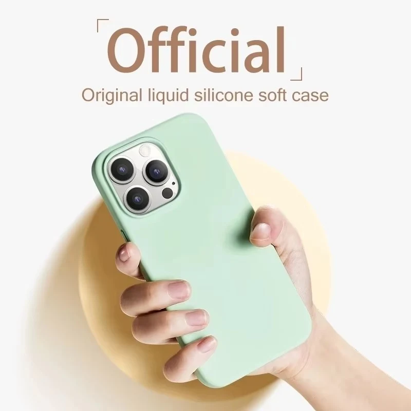 Premium Liquid Silicone Luxury Phone Case - Protective Back Bumper Cover