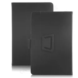 Premium PU Leather Magnetic Case Cover with Hand Strap for TCL 8496G (Black)
