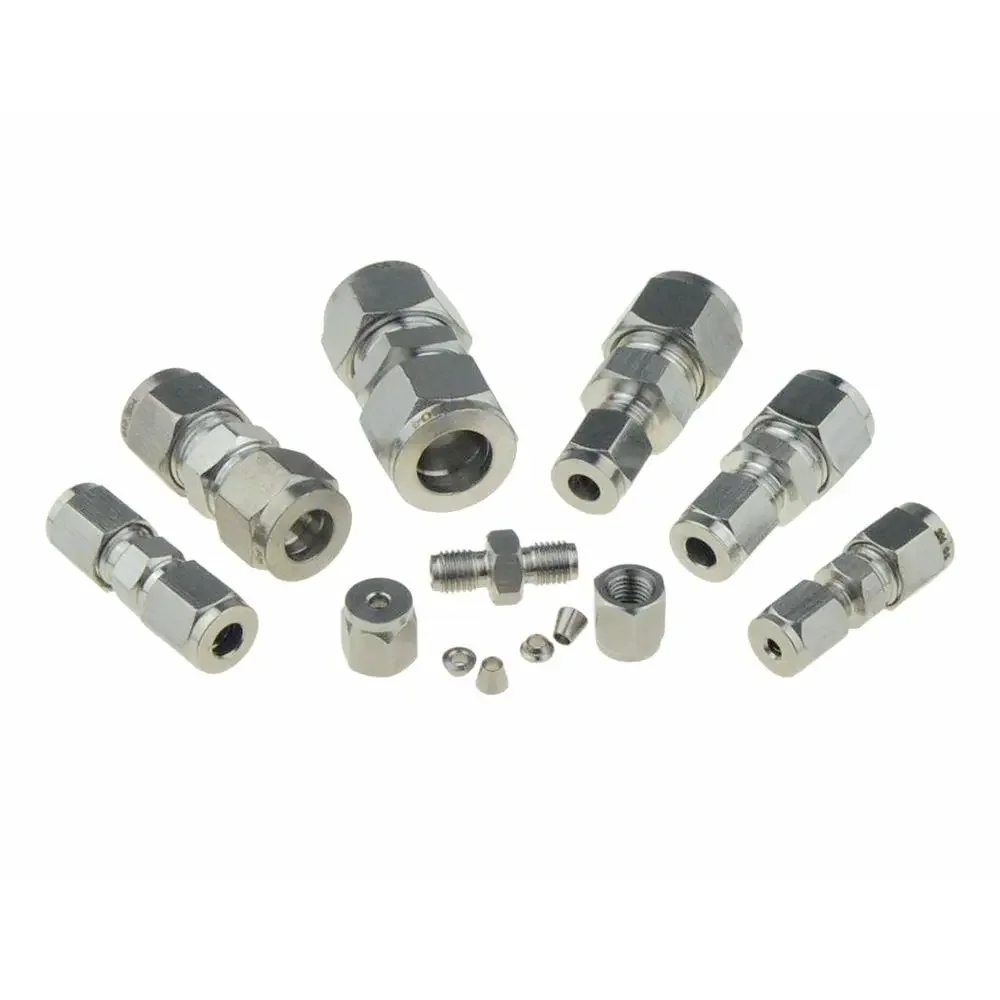 SUS 304 Compression Ferrule Pipe Fitting 6mm 8 10 12mm Conversion Adapter 1/4 1/2 Tube Stainless Steel Coupler Connector YDF-LOK hose pipe fitting pipe fitting water pipe fitting