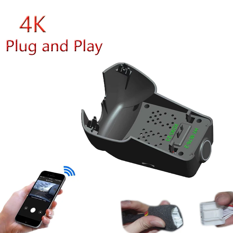 

4K Plug And Play For Volvo XC90 XC 90 2023 2024 Car Wifi DVR Video Recorder Dashcam Camera FHD 2160P Dashing Cam