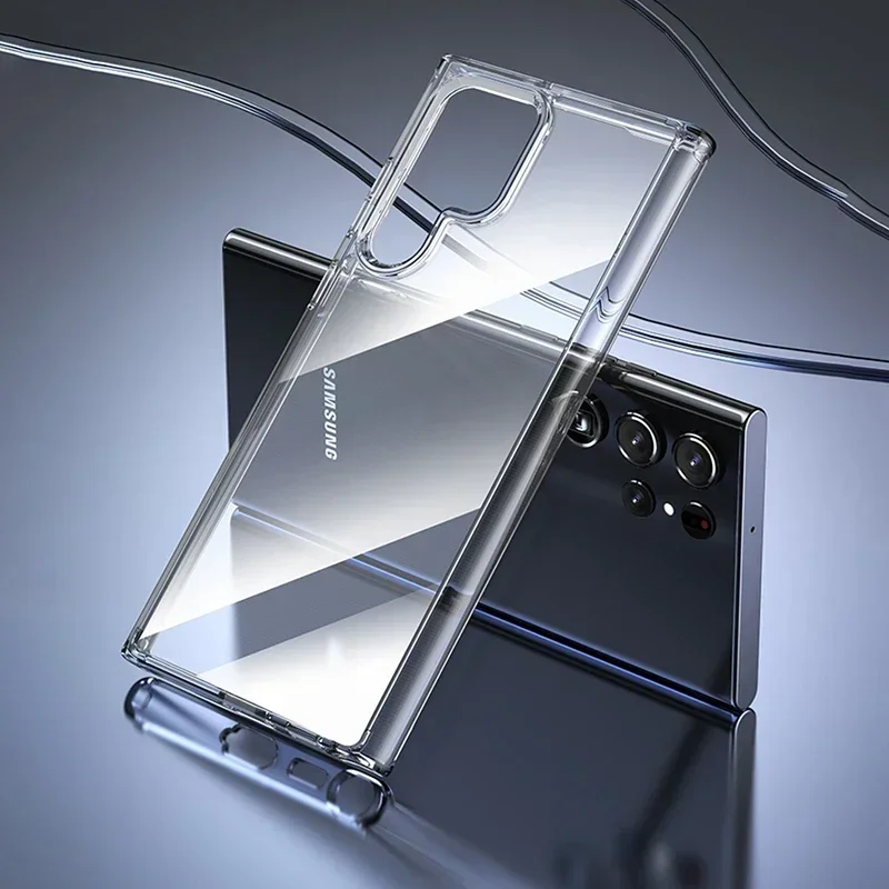 

High Transparent Phone Cases for Samsung Galaxy S24 Plus Ultra Soft Back Cover SamsungS24 S24Plus S24Ultra Clear Waterproof Bags