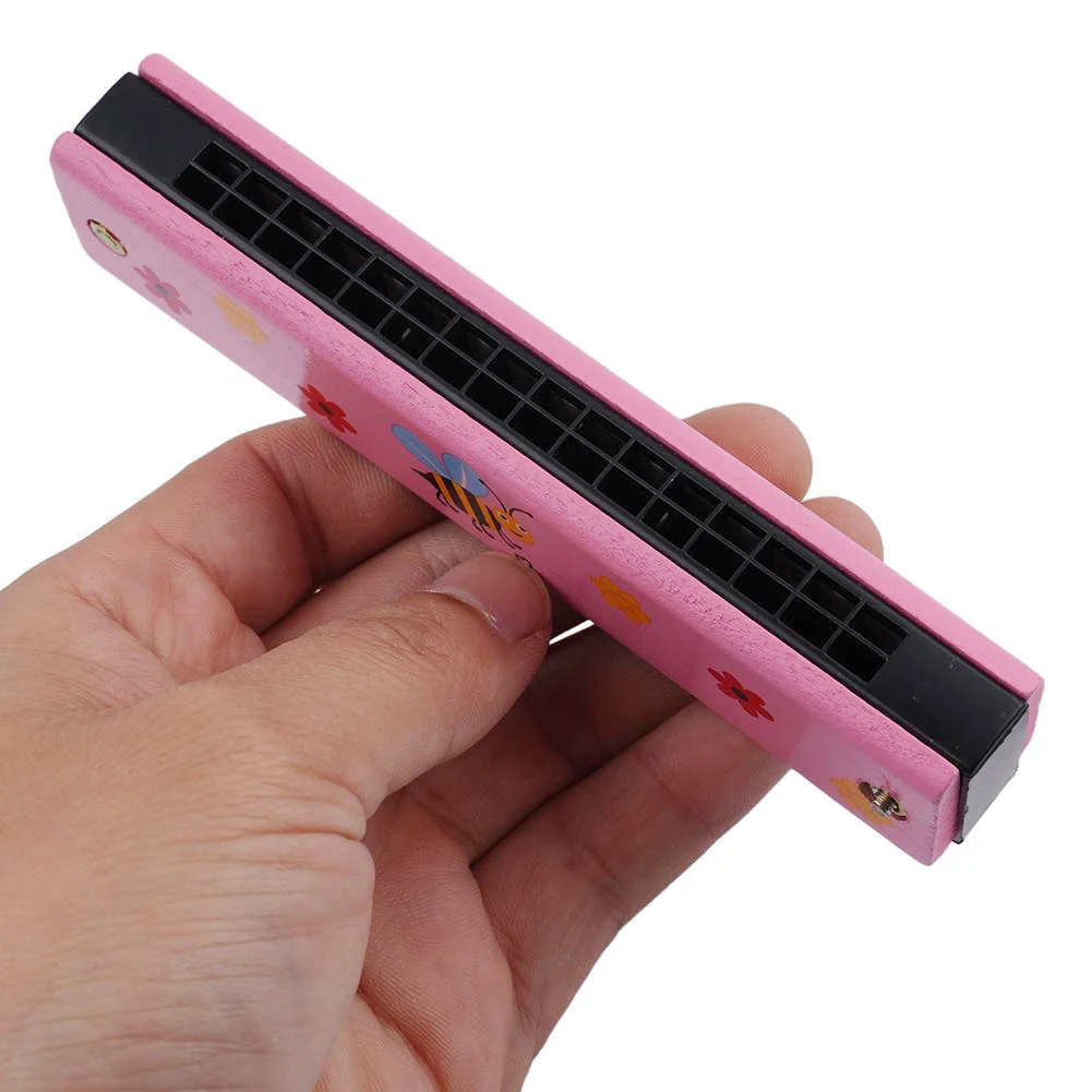 16 Holes Harmonica Mouth Organ Kids Exquisite Light-weight Design Wooden-Harmonica Designed Educational Toy Harmonica