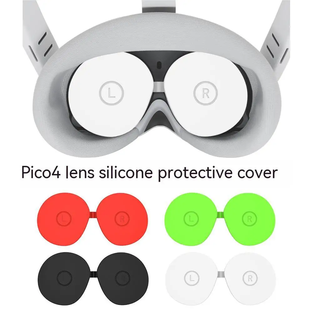 

Vr Lens Protector Cover Anti Scratch Silicone Cases Lens Caps Compatible For Pico 4 Vr Headset Glasses Accessories