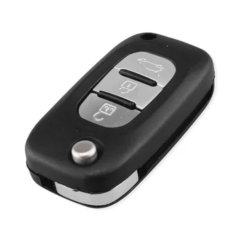 Chiave a distanza dell'automobile pieghevole lama non tagliata per Renault 3 Chiave a distanza dell'automobile pieghevole lama non tagliata per Renault - KEYYOU 2 3 pulsanti copertura della cassa chiave a distanza dell automobile Flip Fob pieghevole