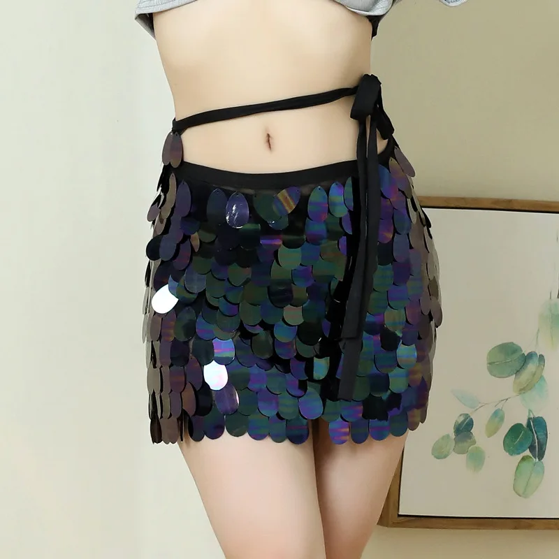

Женское платье-Русалка с блестками, новое набедренное полотенце с блестками для Танцев Живота, шарф-накидка, пояс с блестками, Одежда для танцев в виде рыбьей чешуи
