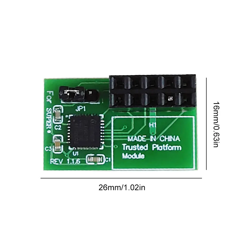 SPI TPM 2.0 수평 트러스트 플랫폼 모듈, SuperMicro AOM 9670H 보호 모듈, 10 핀 트러스트 플랫폼