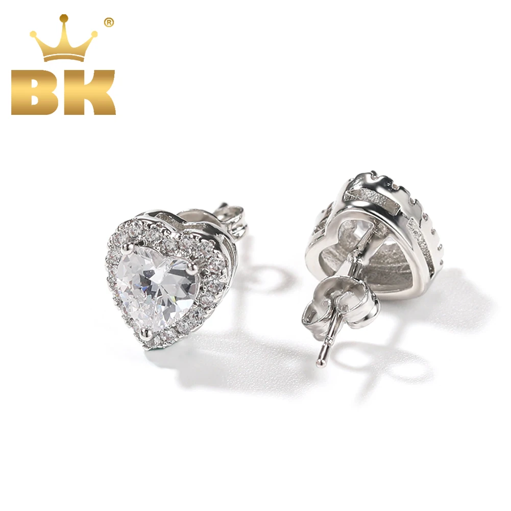 

Серьги BLING KING в форме сердца, Элегантные Простые украшения с микрозакрепкой из прозрачного кубического циркония, роскошные ювелирные украшения для женщин и девушек