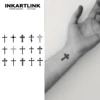 Cross Temporary Tattoo,Lasts To 15 Days New Technology Magic Waterproof Semi Permanent Sticker. 1
