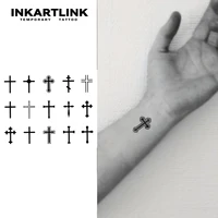 Cross Temporary Tattoo,Lasts To 15 Days New Technology Magic Waterproof Semi Permanent Sticker. 1