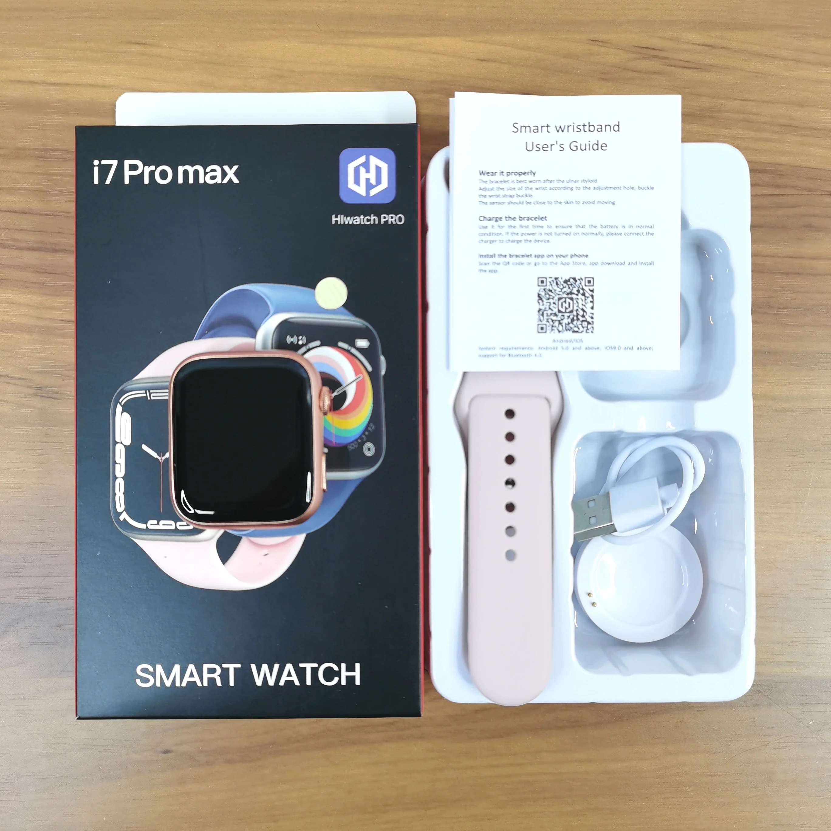 Wholesale i7 Pro Max iwo7 Smart Watch Bluetooth Call Sleep Monitor Hreat Rate Fintess Tracker 1.75 inch Waterproof pk d20 d30 x8 
