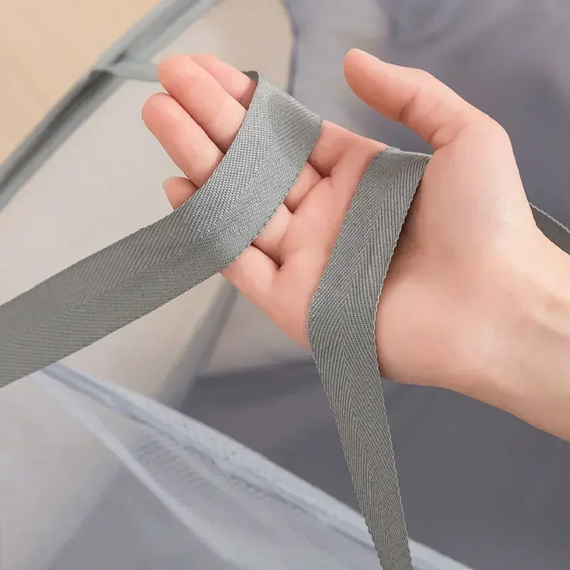 Household Folding Laundry Basket Mesh Breathable Mildew Proof Storage Box Multifunction Adult Child Clothes Sort Organizing Tool