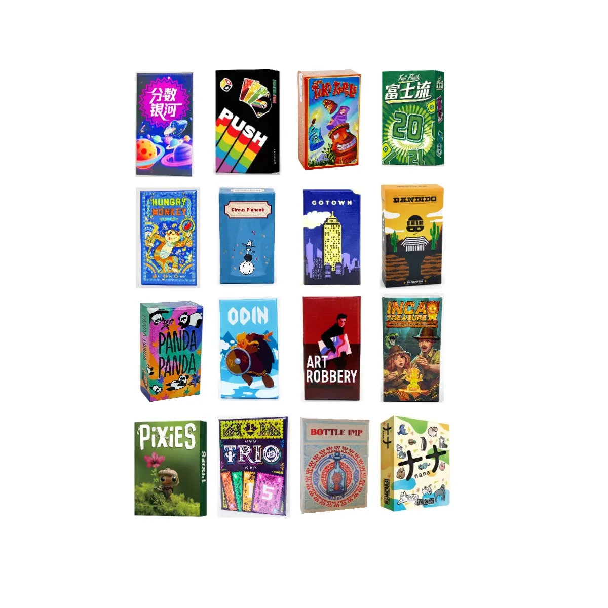 Odin Art Robbery Bottle Imp Hungry Monkey Pixies Tiki Topple Fuji Flush Trio Nana 777 Card Game