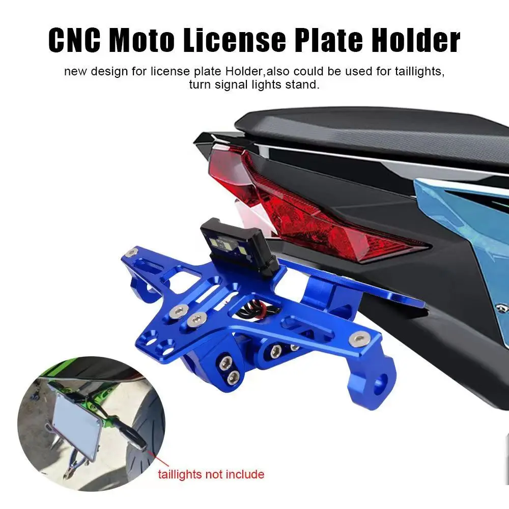 Universale Moto Cnc Porta Targa Cornice Targa Led Staffa Luce Indicatori Di Direzione Per Triumph Tiger 1200 Yamaha Xj6