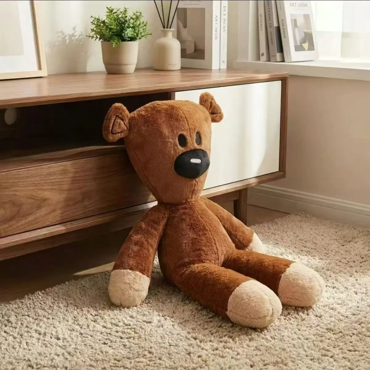 30/50/60/80/110 cm Mr. Bean Teddybär Plüschtier, niedliches, weiches Stofftier, Dekoration für Zuhause und Sofa, Schlafbegleiter, Puppe, Mädchen-Geburtstagsgeschenk – Detail 1