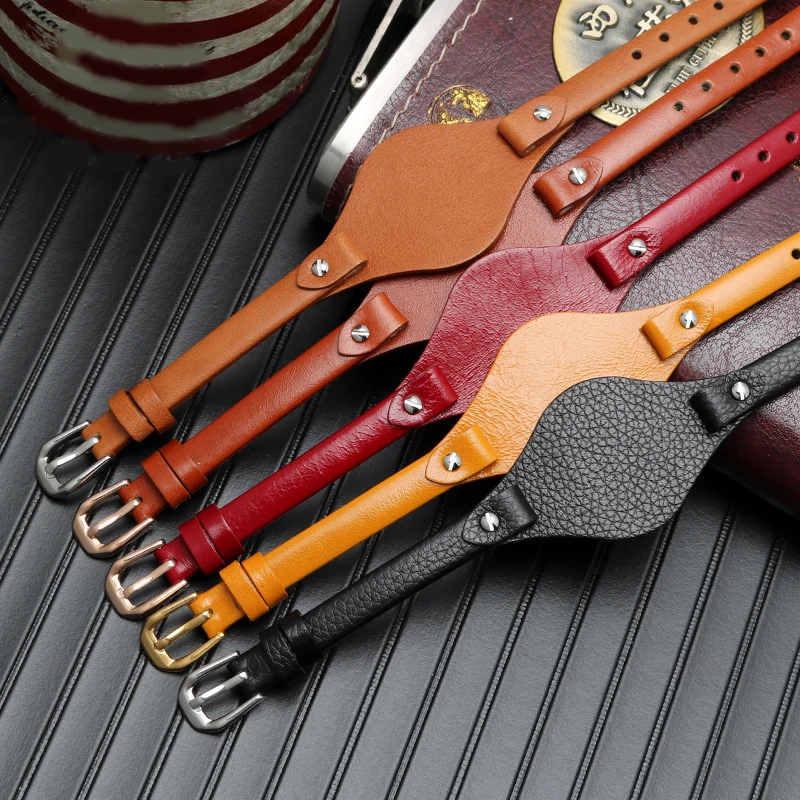 Premium Women's Leather Watchband - 8mm Elegant Strap Replacement